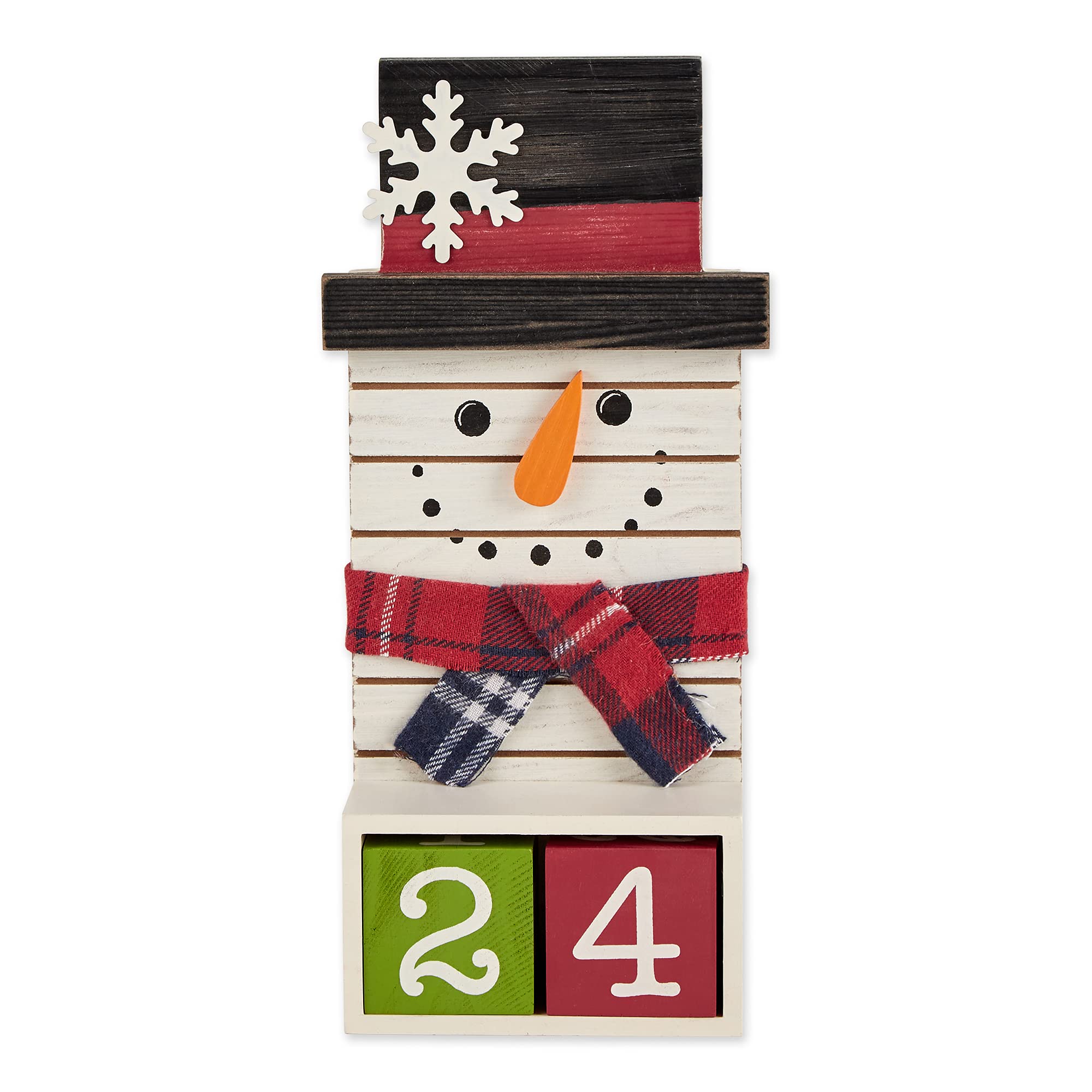 DII Urlaubs-Wanddekoration zum Aufhängen, 11 x 5, quadratischer Schneemann, Adventskalender, 3-teilig