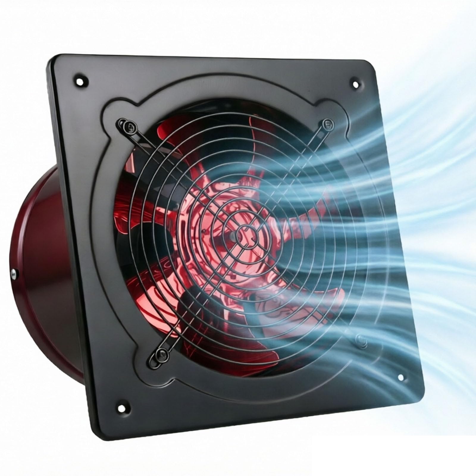 Aspiratore Industriale A 7 Pale, Ventilatore di Scarico Silenzioso da 18/20 Pollici, Ventilazione A 360°, Impermeabile E Sigillato, A Risparmio Energetico, Ideale per Fabbriche, 18in