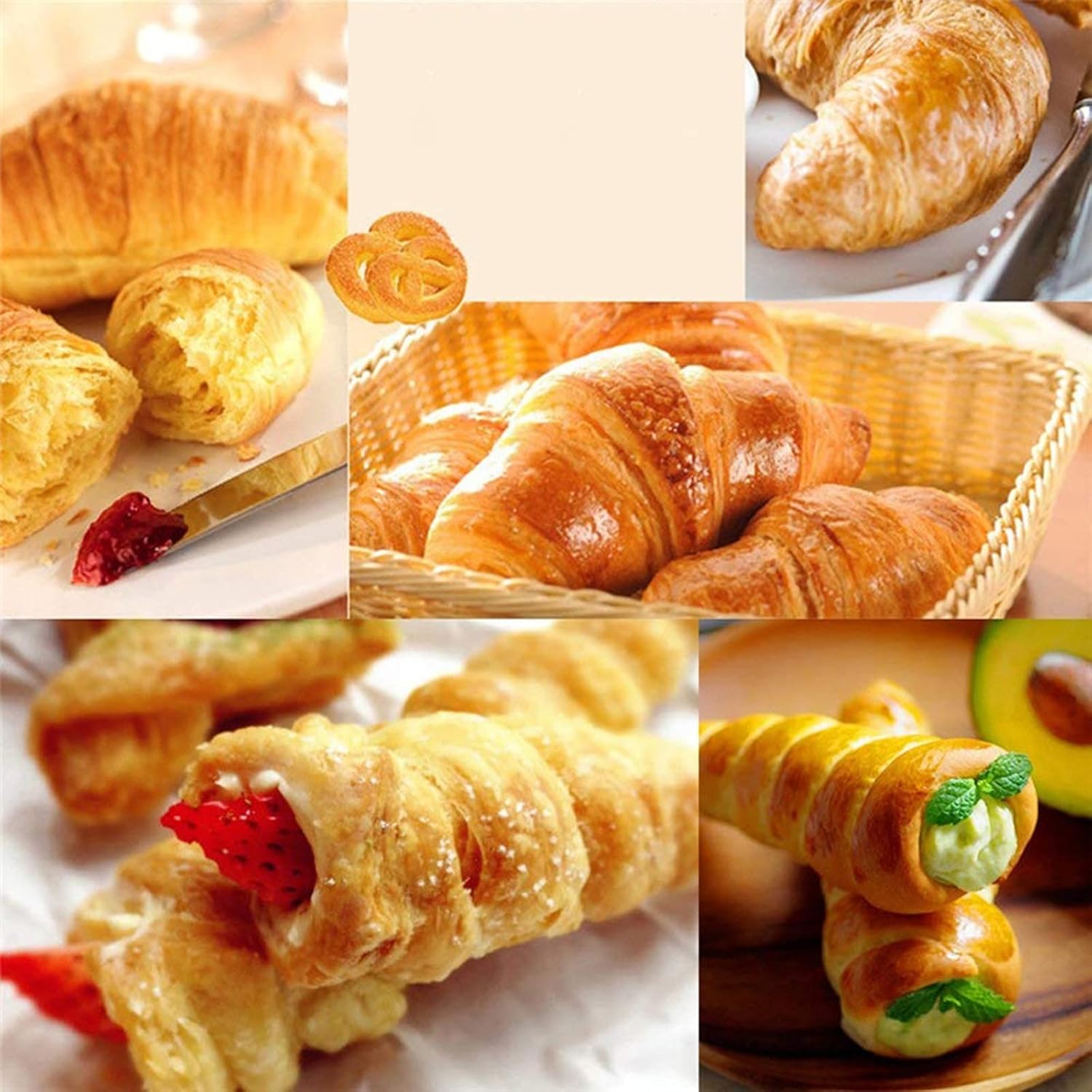 30 PCS Non-Stick Stainless Steel Cream Horn Molds - Large, 5" Big Size for DIY Cooking Danish Pastry, Lady Lock, Croissant, Ice Cream Egg Roll image 5