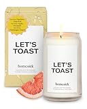Scented Candles for Home (Let's Toast) - 13.75 oz Long-Lasting Soy Wax Blend Jar Candle Gifts for Women & Men for All Occasions, 60-80 Hours Burn Time - Notes of Mandarin & Grapefruit