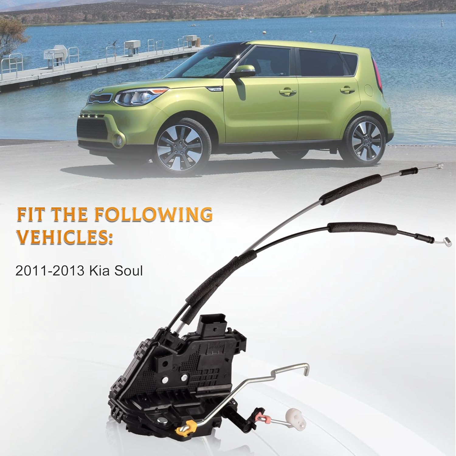 Front Left Door Lock Actuator Compatible for Kia Soul 2011-2013 Replace Driver Side Door Latch Assembly