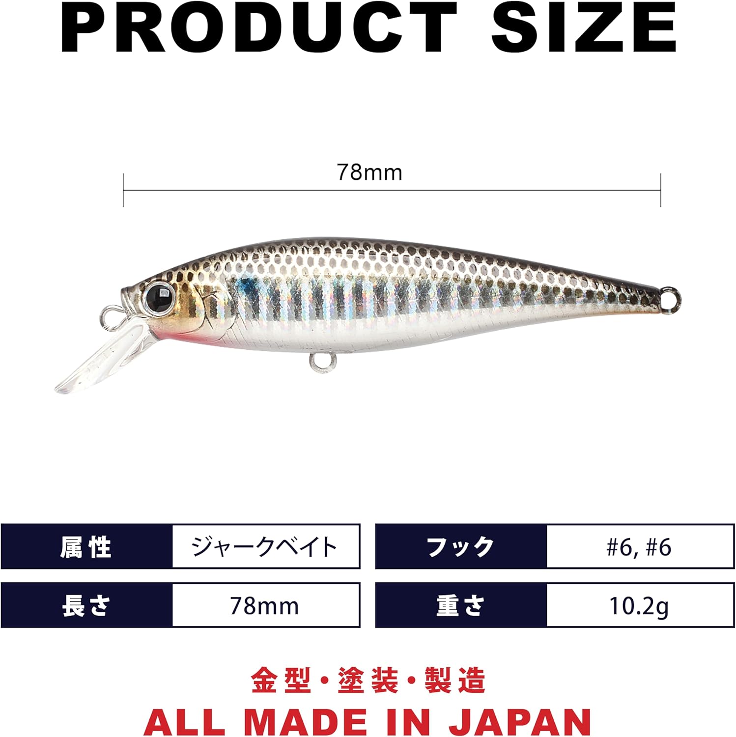 Lucky Craft (Lucky Craft) Lure bi-huri-zu 78S ESG antyoヴxi-nasu.