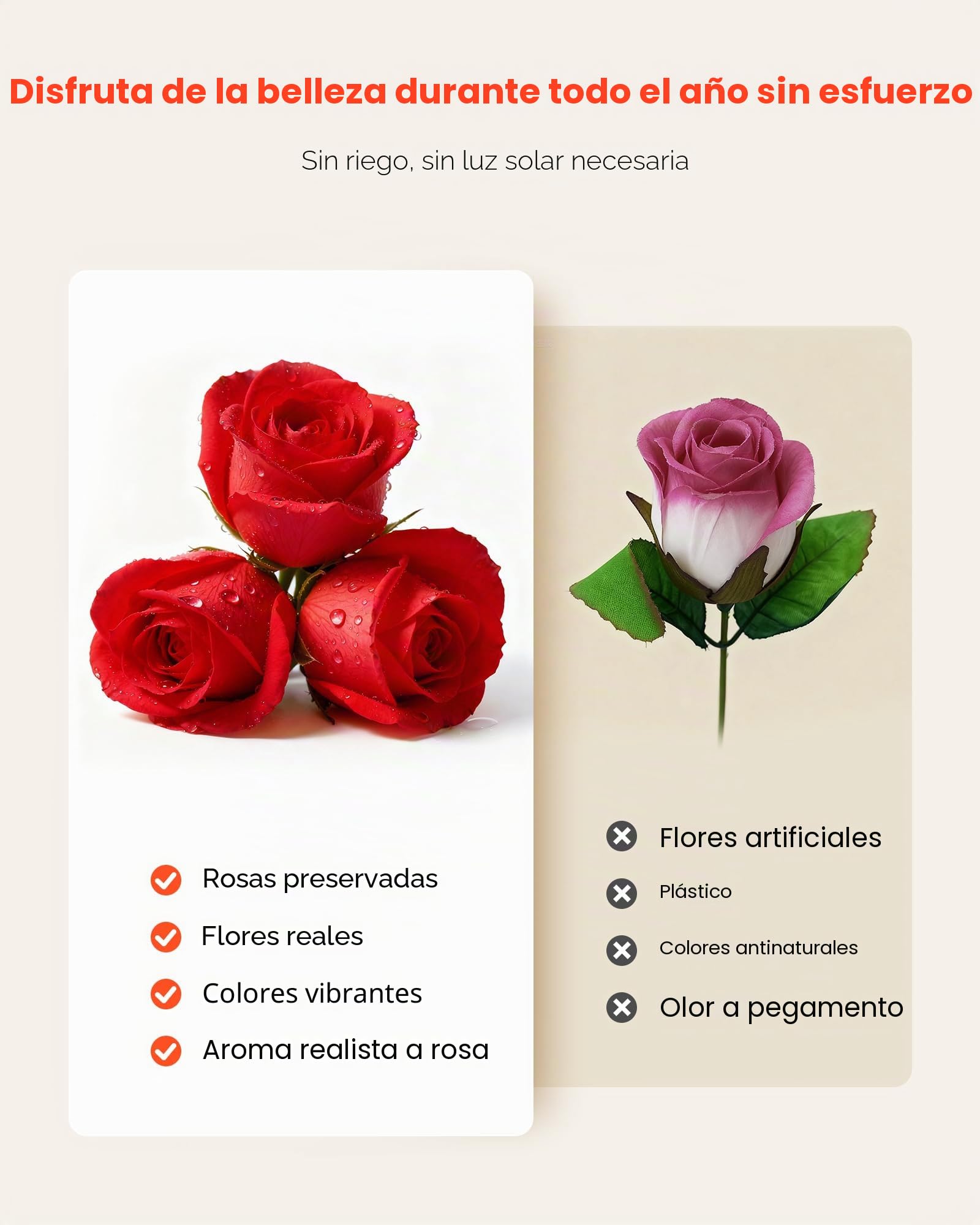 VEVOR 27 Rosas Eternas en Caja con Forma de Corazón, Ramo de Flores Preservadas, Caja de Regalo de Flores para tu Esposa, Madre, Pareja, para Boda, Día de la Madre, San Valentín, Navidad, Rojo
