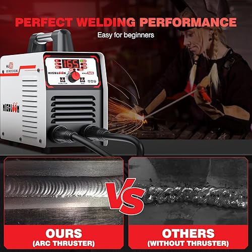 Miniatura 5 de Soldador de palo 165A 110V220V Máquina de soldadura de arco portátil IGBT inversor pequeño mini soldador con arranque en caliente, fuerza de ARC,