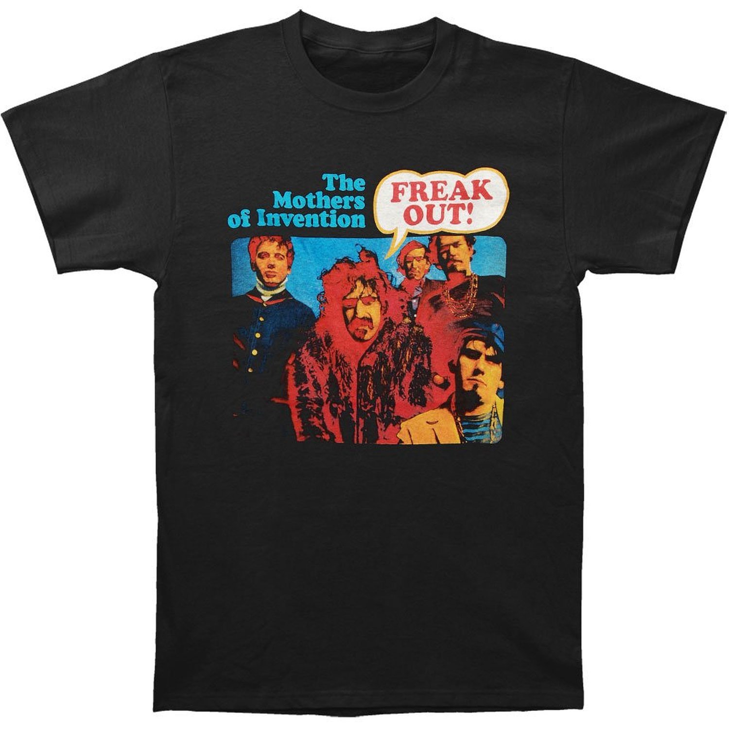 Frank Zappa Old Glory Mens Freak Out T-Shirt - Large Black
