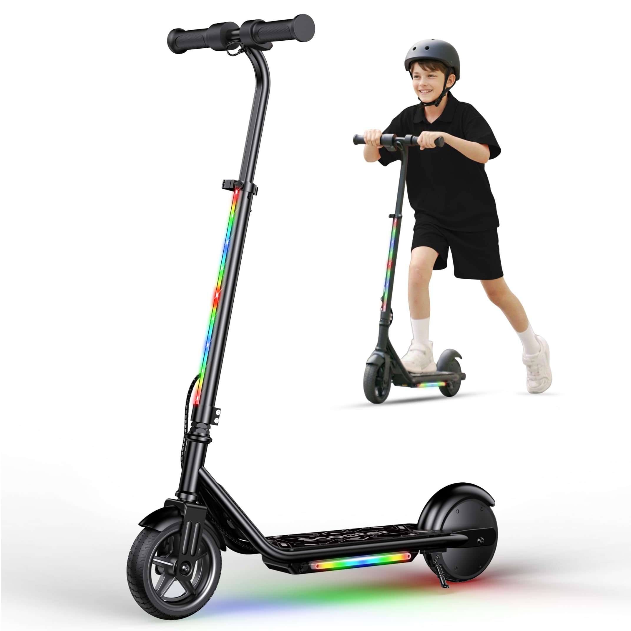 Electric Scooter for Kids Ages 3-12 3-Wheel Electric Scooter Electric Kick Scooter with 2 Speed Long Battery Life