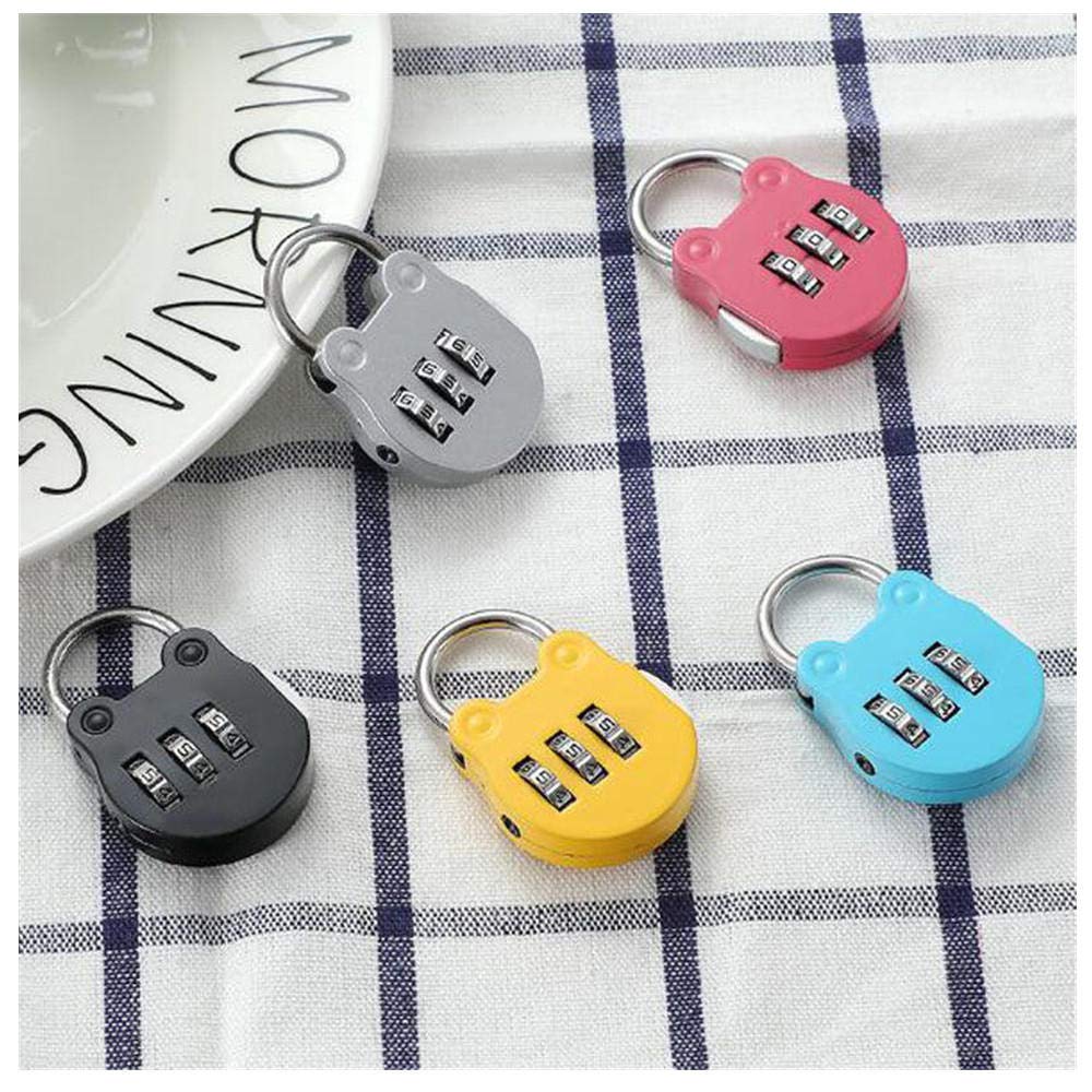 Lucchetto A Combinazione A Testa Di Cavallo - Serratura Mini Per Armadietti, Bagagli E Cassetti, Ripristinabile