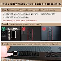 Vista 2 de Soporte base de TV para Samsung TV patas de repuesto para Samsung UN50TU7000FXZA UN55TU7000FXZA UN58TU7000FXZA UN50TU7000 UN55TU7000FXZA patas de TV