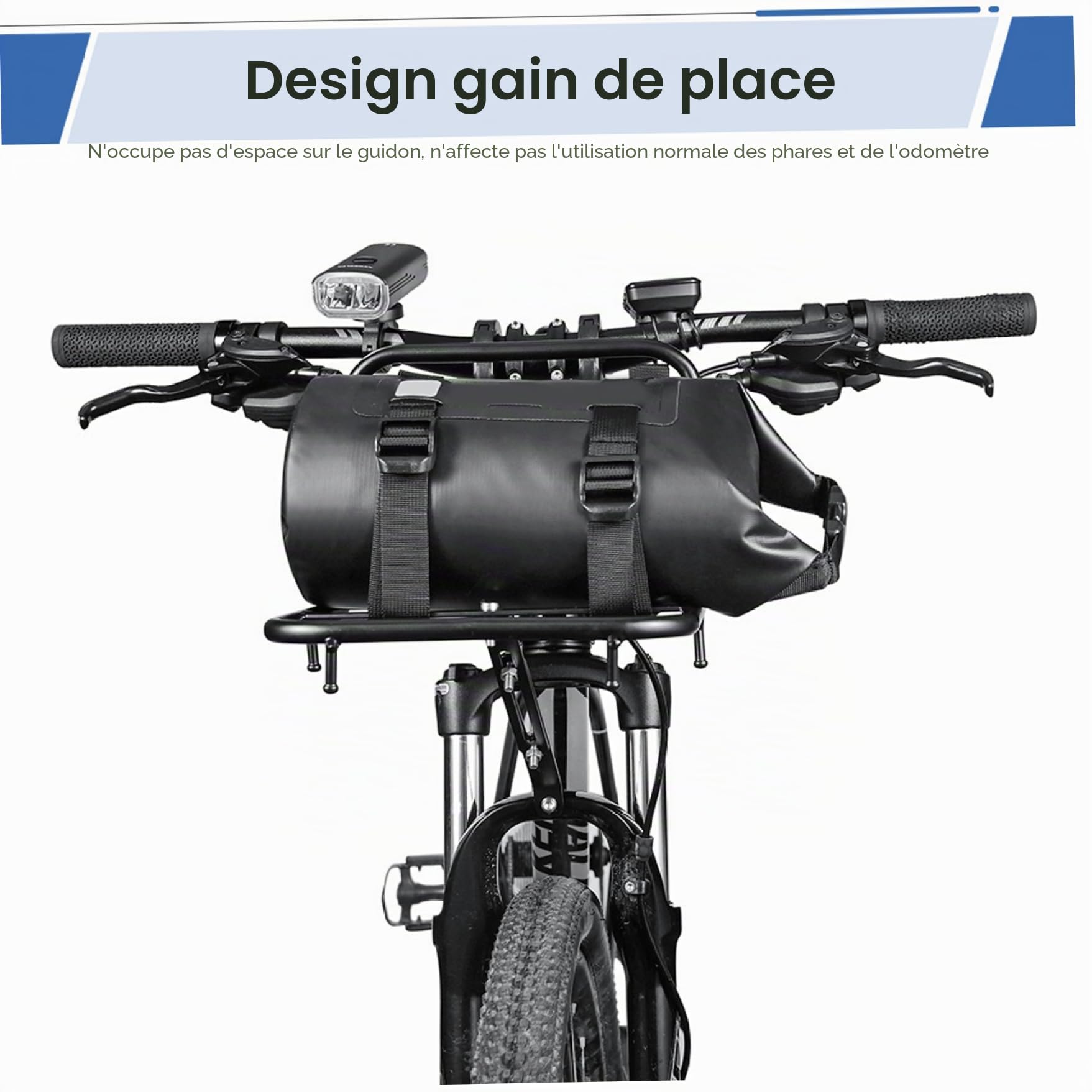 Porte-vélos pour vélo | Porte-Bagages Avant – Cargaison en Alliage d'aluminium avec Charge maximale de 15 kg, monté sur Fourche pour la Plupart des vélos