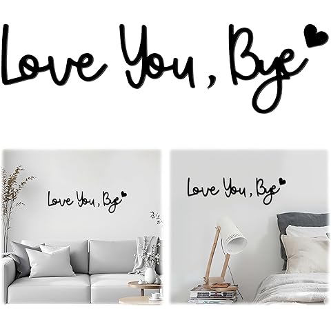 Love You Bye Wood Sign Home Decor,Above Door Topper Decoration,Boho Decor for Windo...
