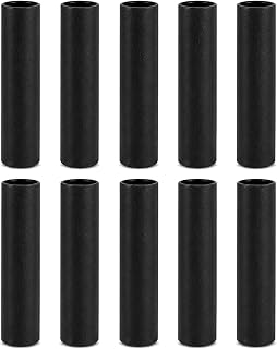10-Pack Fitness Equipment Handle Grips, 1-Inch ID, 5-Inch Black PVC Sleeves | 2.7 mm wall with a textured surface for compatible straight handles on gym machines, walkers, strollers and gardening tools
