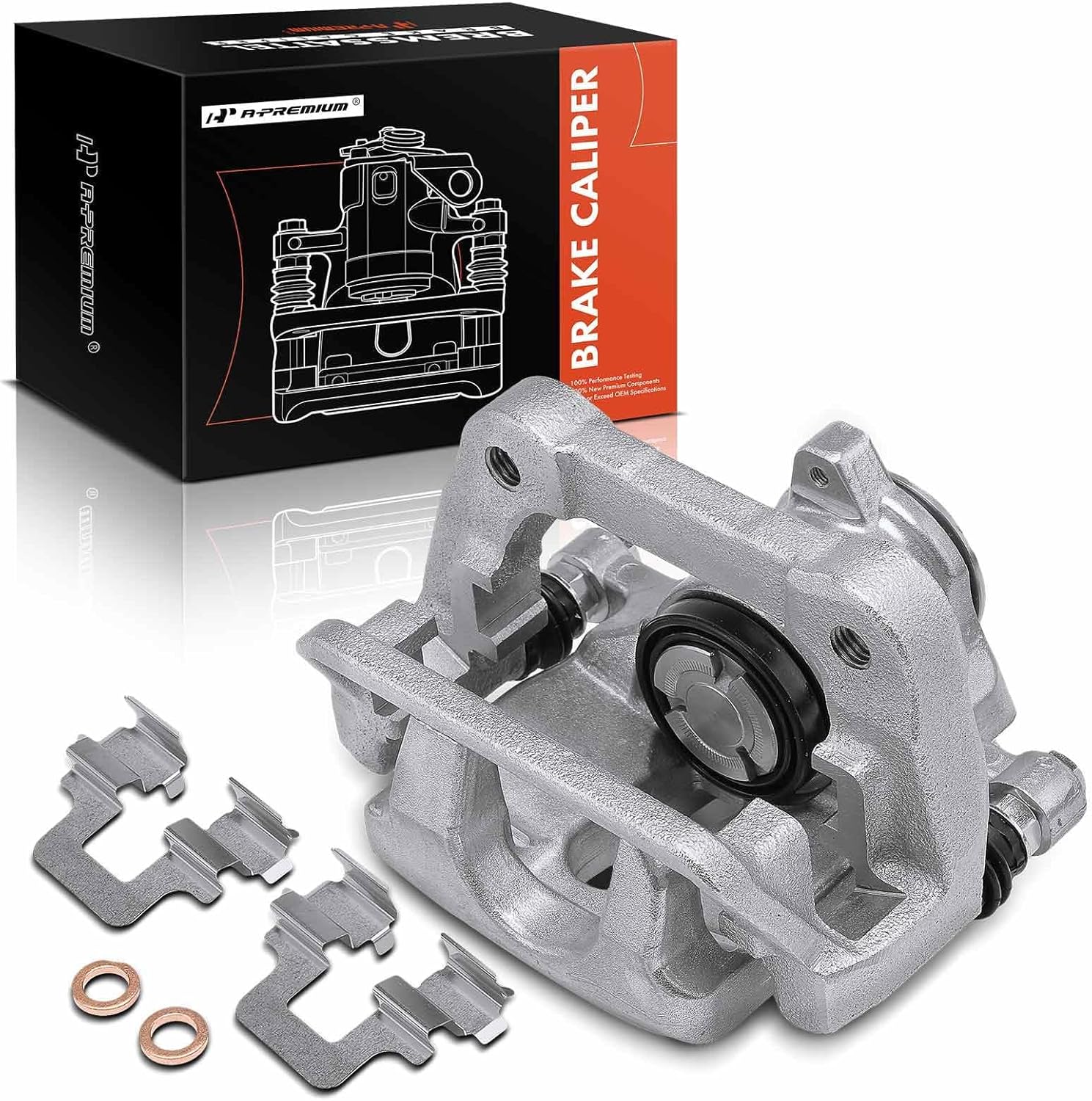 A-Premium Rear Left Driver Side Disc Brake Caliper Assembly with Bracket Compatible with Volvo XC60 2010-2017, XC70 2013-2016, S60/S60 Cross Country 2011-2018, S80, V60 Cross Country