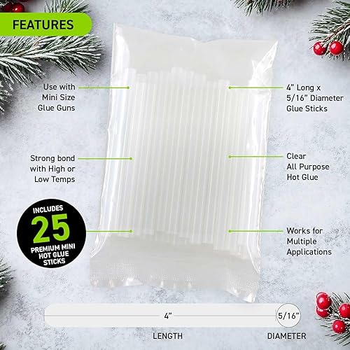 Miniatura 4 de Kit de pistola de pegamento de alta temperatura del tamaño 10W mini con 25 barras de pegamento