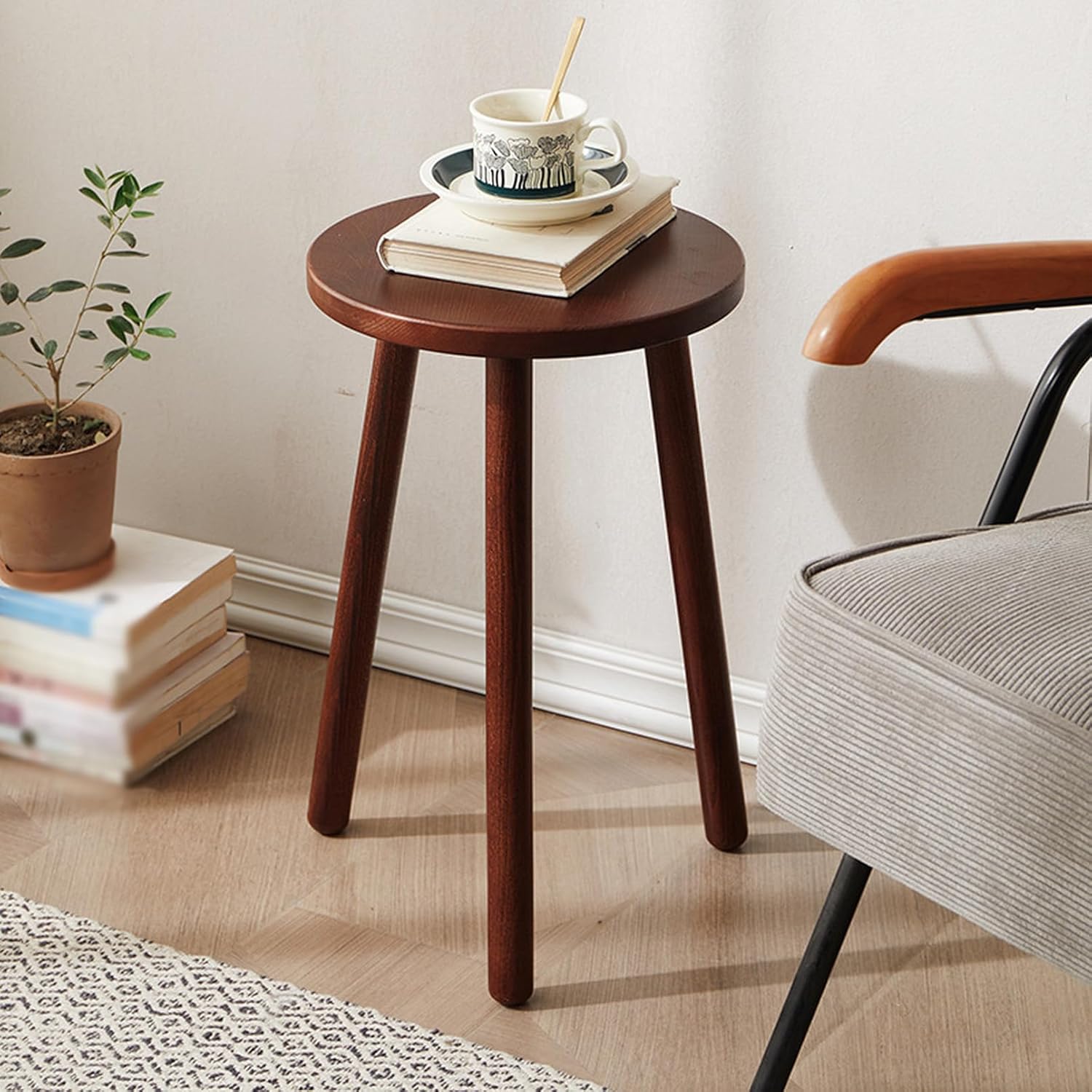 2個 スツール 木製 組立式 フラワースタンド 花台 プランタースタンド