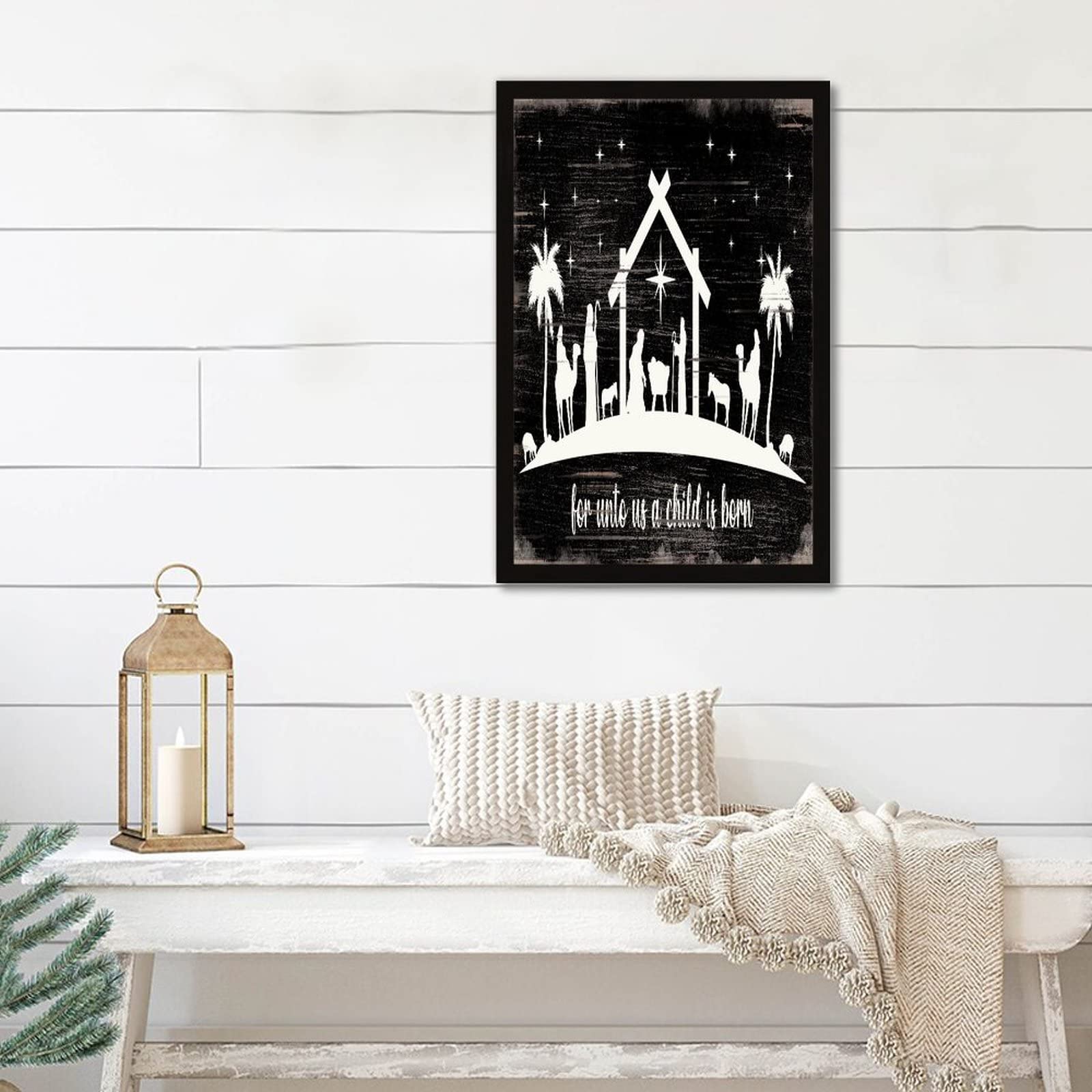 Cadre Peace on Earth bois pour rechauffer une deco murale trop blanche