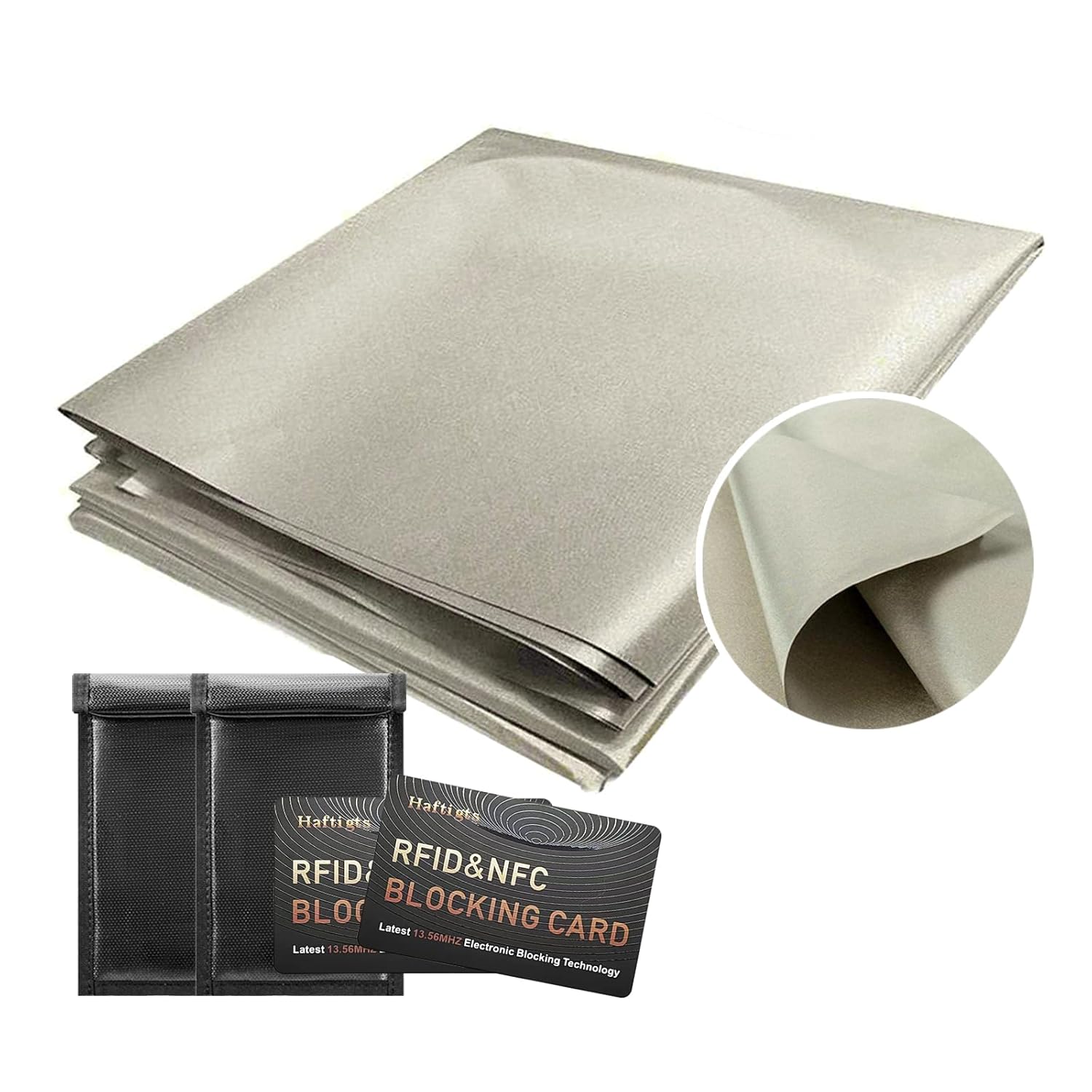 Faraday Fabric 44’’ W x 108’’ L 2 Pack Farday Bags for