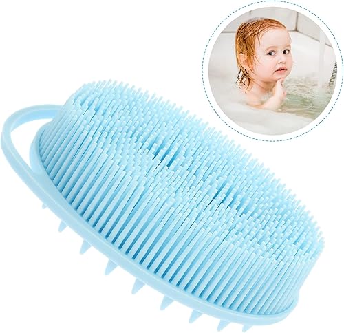 Miniatura 3 de Soft Silicone Sensory Bath Brush with Hook Double Sided Gentle Body Massaging Scrubber for Delicate Skin Portable Shower Exfoliating Scrubber for