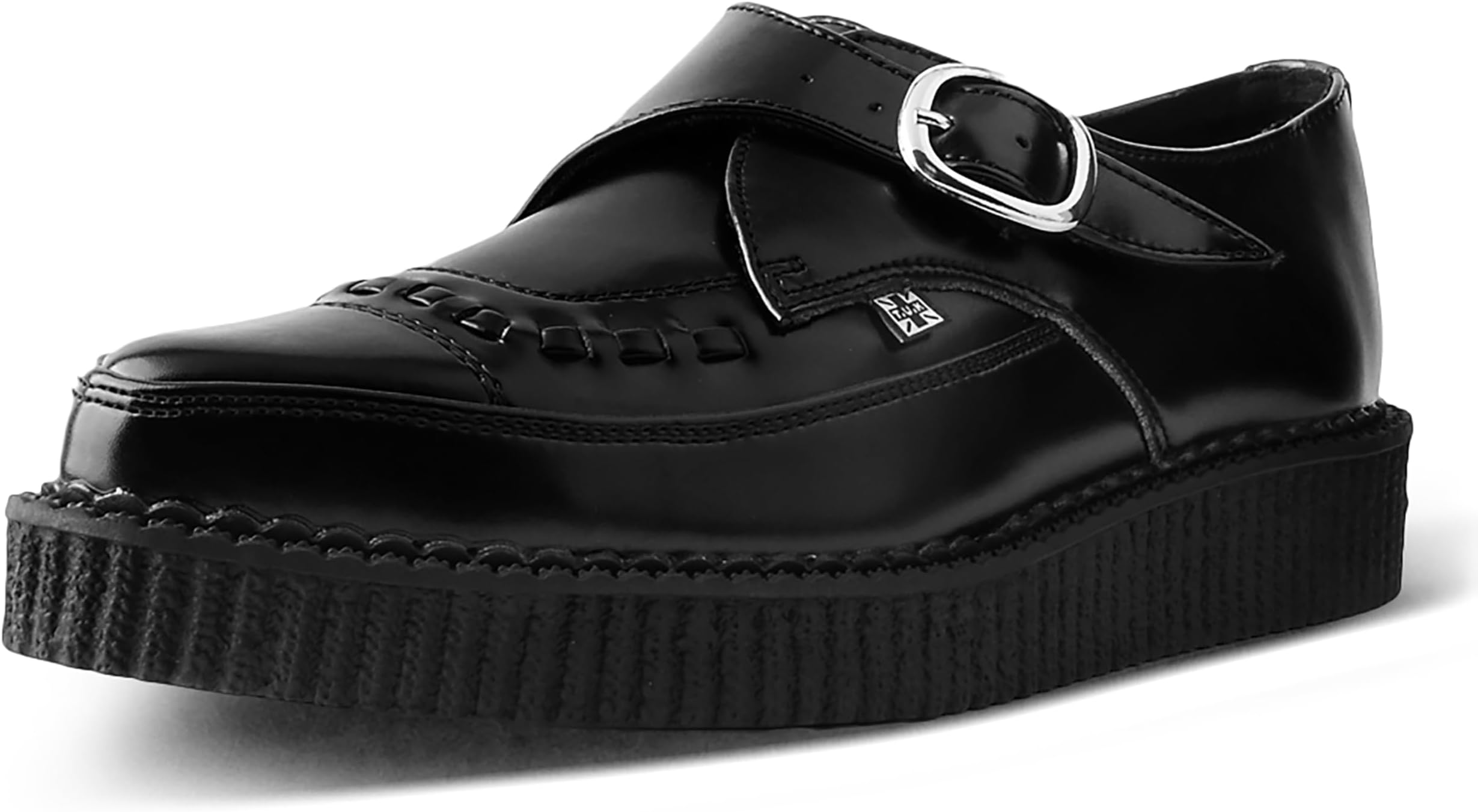 Pointed Creeper Shoes - Monk Buckle - Suede and Leather Men's and Women's Shoes