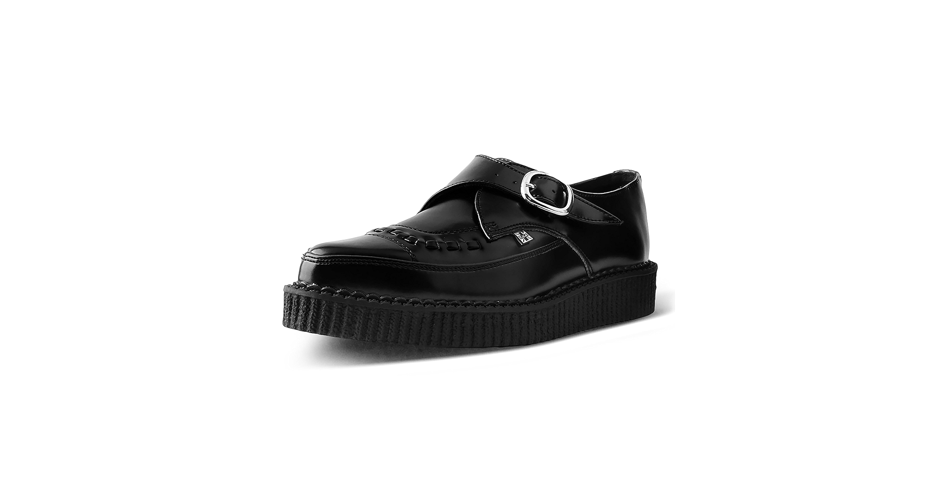Amazon.com | T.U.K. Black Leather Pointed Buckle Creepers for Men