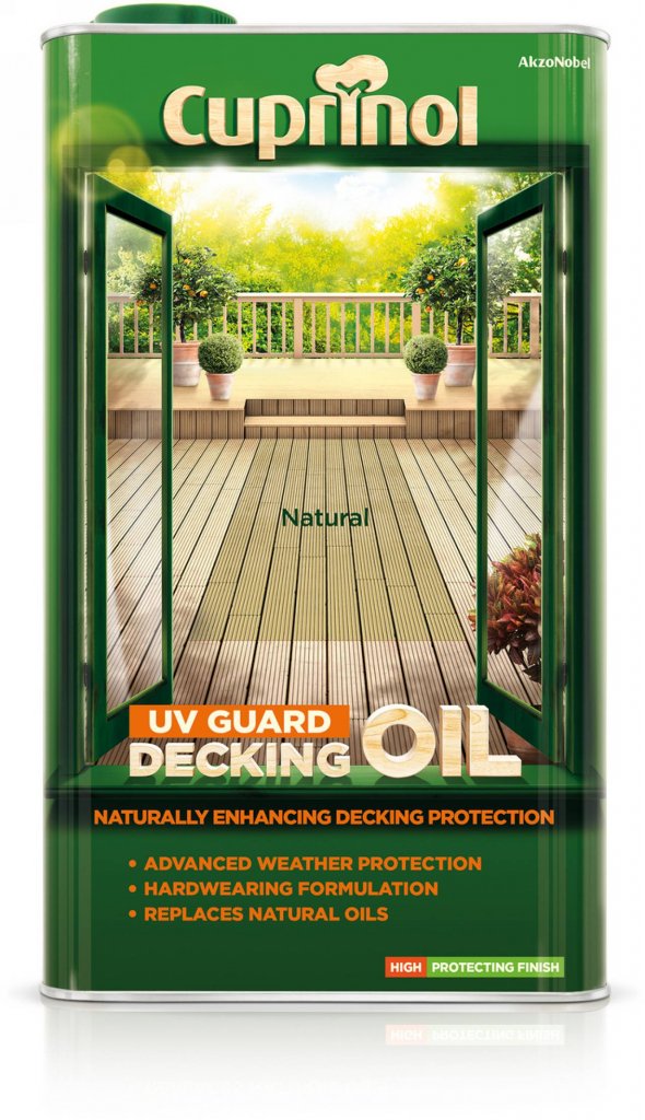 Cuprinol UV Guard Decking Oil 5L Natural Oak (332658)