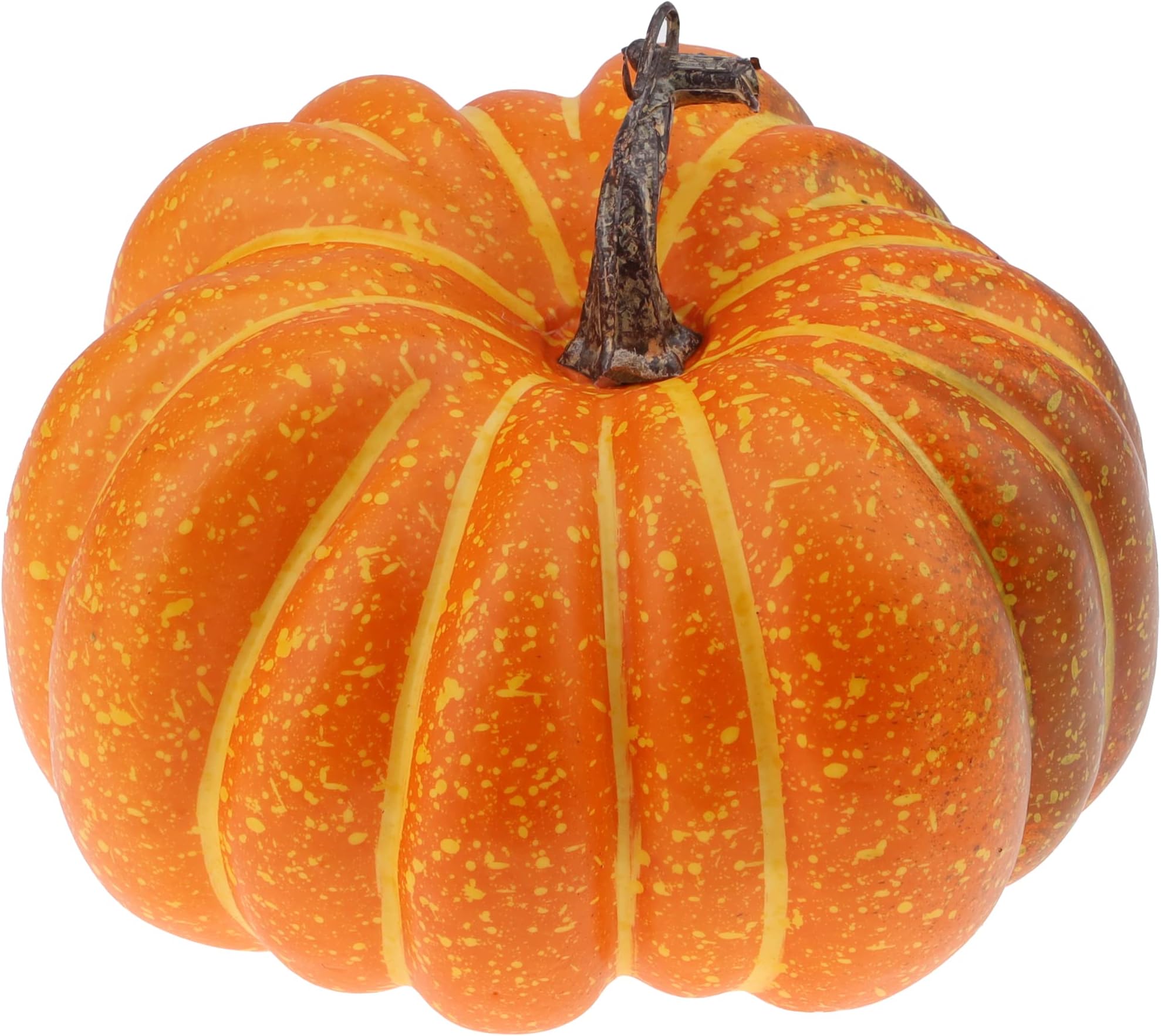 Gresorth 20 cm Fake Flat Pumpkin Lifelike Handle Artificial Food Halloween Christmas Decoration
