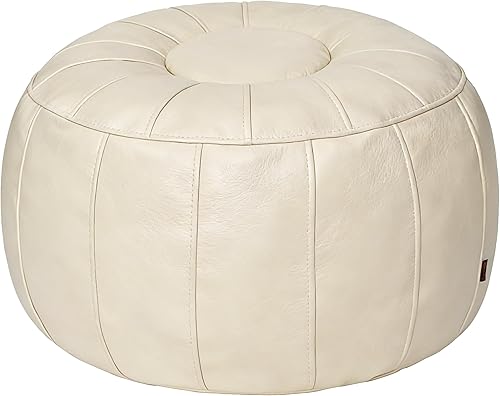 Miniatura 12 de Thgonwid Funda de puf otomano marroquí sin relleno, solución de almacenamiento para reposapiés otomano, silla puf, reposapiés, color negro Negro