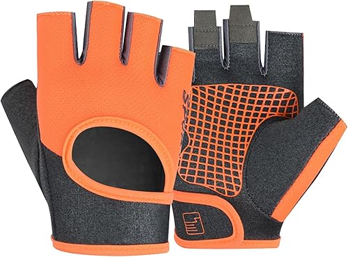 Workout Gloves for Men, Nonslip Durable Lightweight Glove with Palm Protection,Thick Fingerless Breathable Gym Gloves for Women for Cycling Fitness