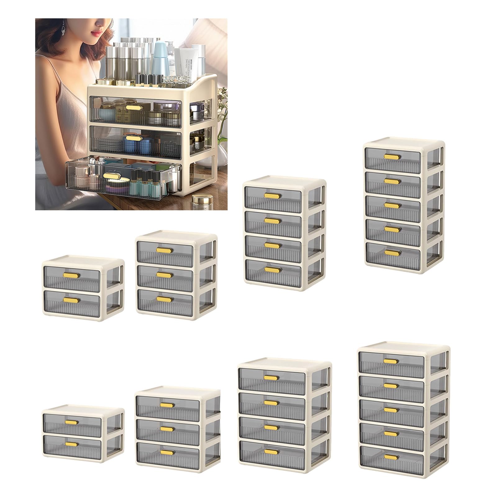Organizer portatile per cassetti in polipropilene, elegante accessorio per la casa per organizzare la scrivania, ideale per riporre articoli per ufficio, articoli da camera da letto e molto altro