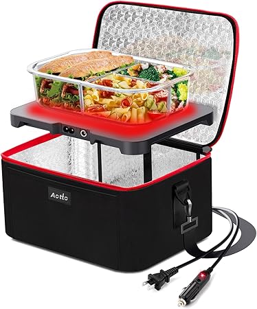 Aotto Portable Oven, Electric Lunch Box Food Heater - 12V/24V/110V
