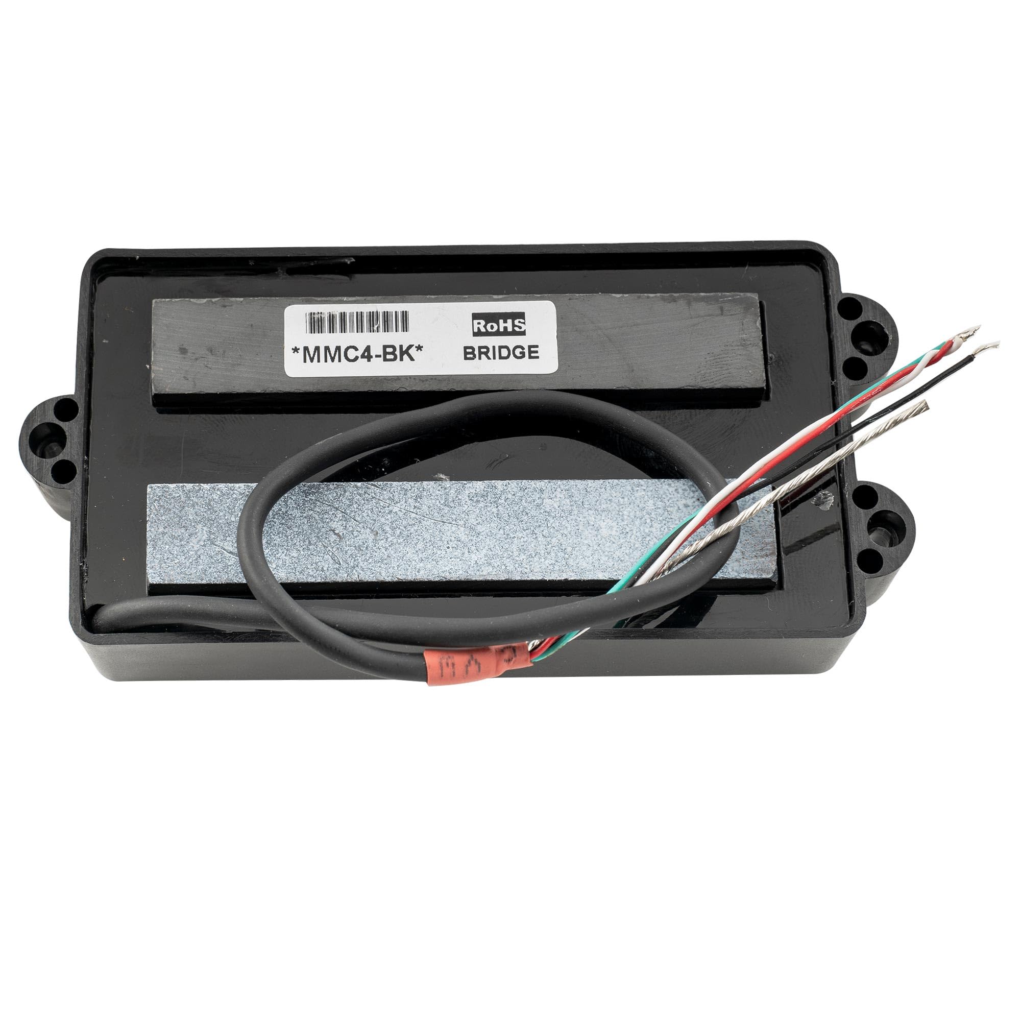 Artec MMC4 Cerámico Bajo Pastilla Soapbar Puente Pickup 12,6K para Bajo estilo MusicMan 4 Cuerdas, Negro