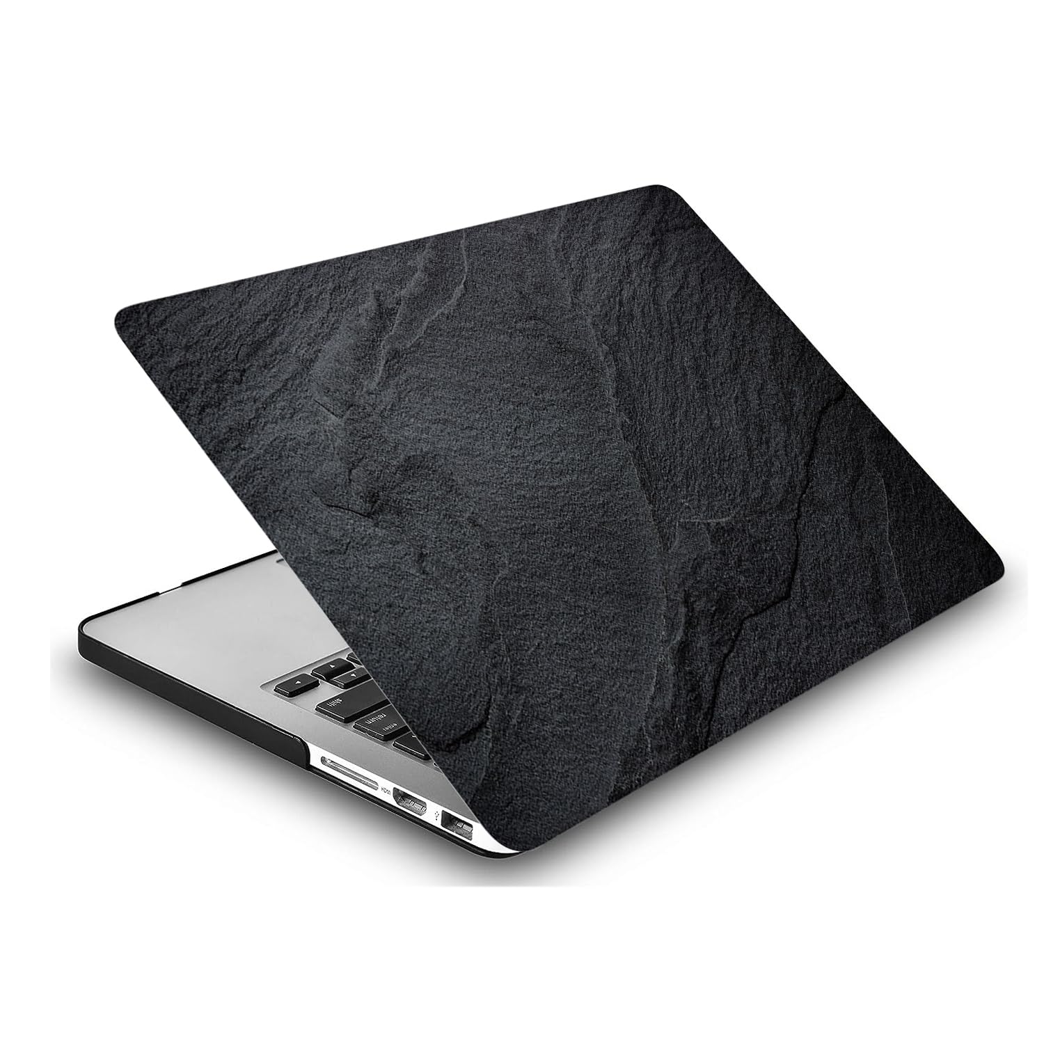 Custodia Protettiva per Nuovo Macbook Air 13 pollici Modello A1932 A2179 A2337 M1 con display Retina e Touch ID 2020 2019 2018, Sottile Rigida Case Cover Plastica Duro Custodia, Nero