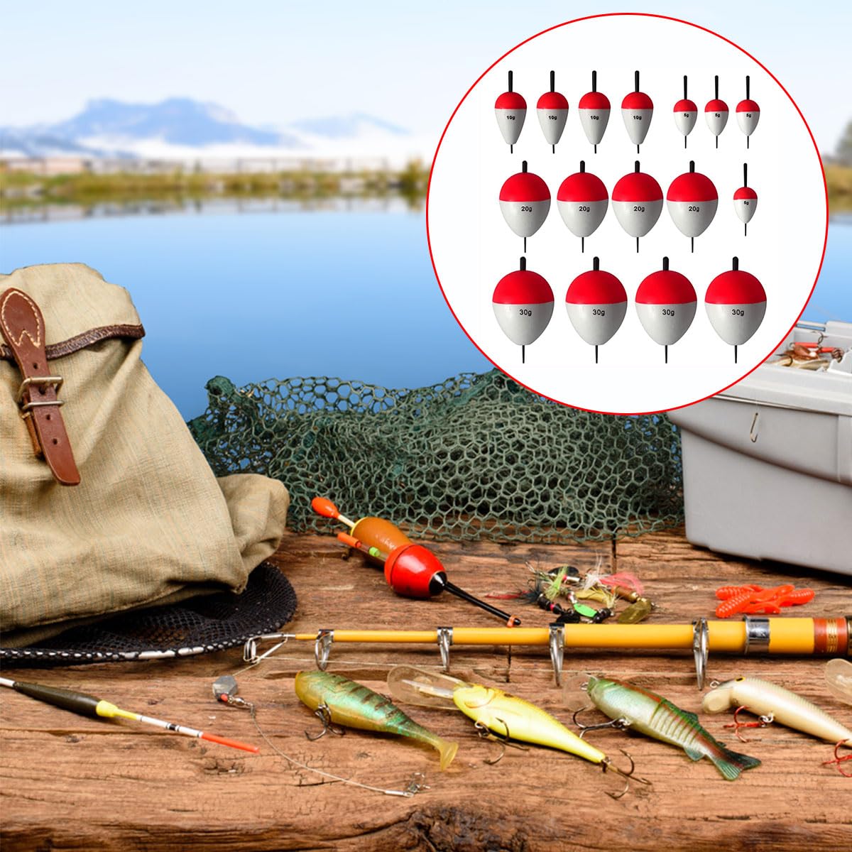 Flotadores De Pesca, Flotador De Pescado, Juego De Flotador De Pesca, 16 Piezas Flotadores De Pesca En El Mar, Flotadores De Pesca Bobbers, Flotadores De Pesca Y Bobbers, Kits De Flotadores De Pesca