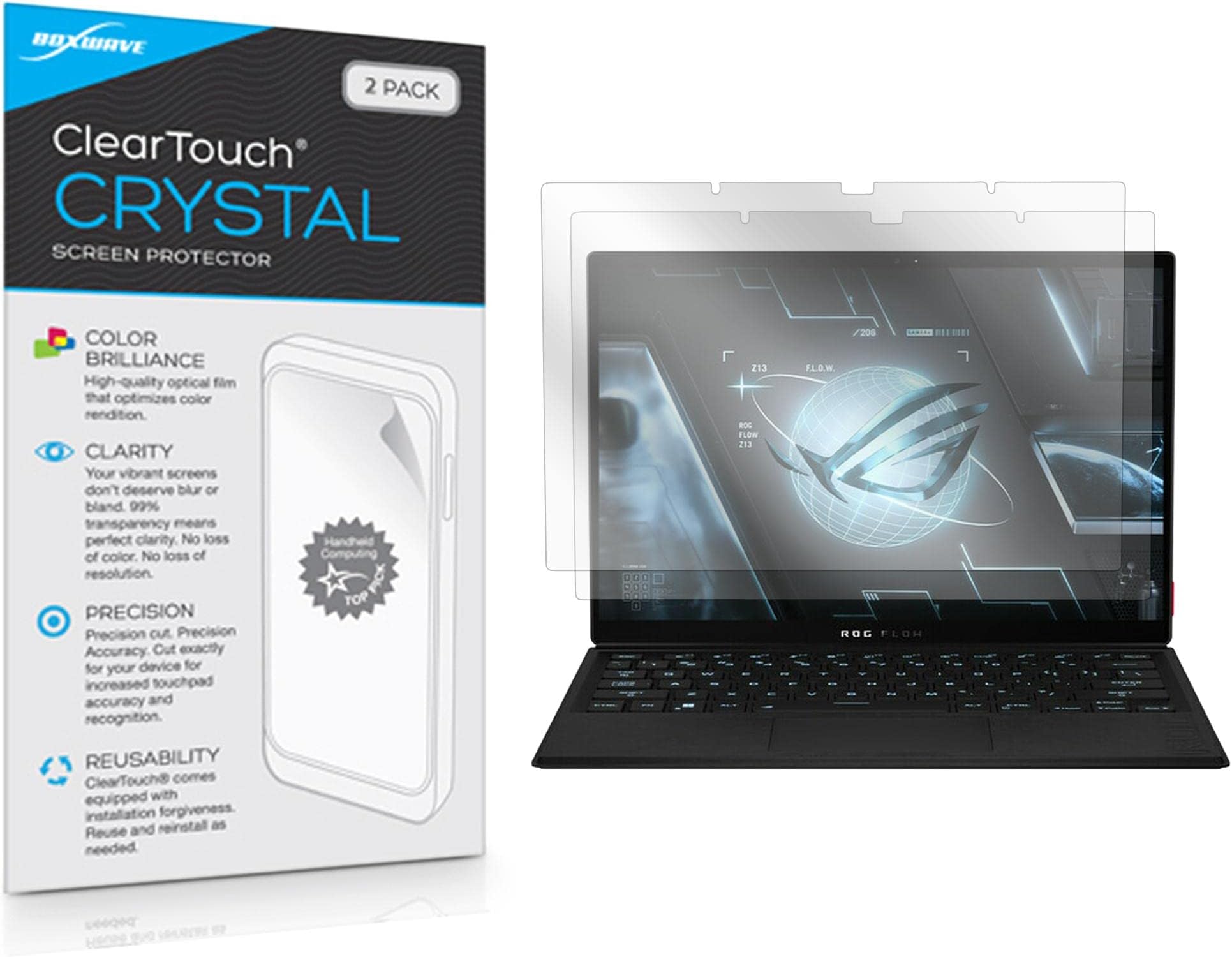 Screen Protector Compatible with ASUS ROG Flow Z13 (2022) - ClearTouch Crystal (2-Pack), HD Film Skin - Shields from Scratches