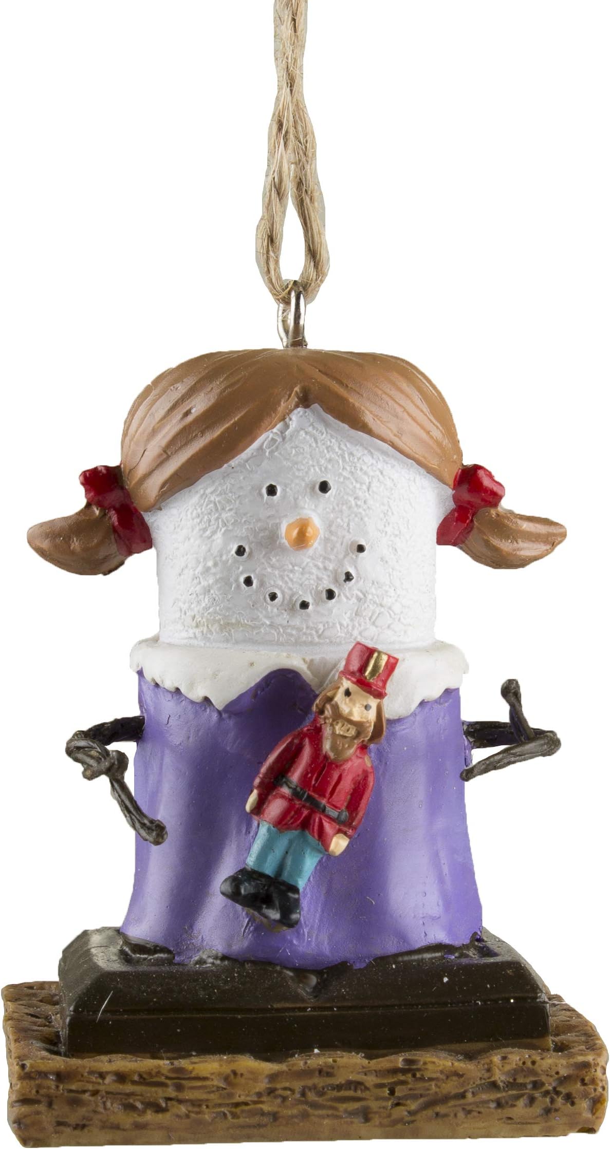 S'Mores Nutcracker Style Ornament - Girl