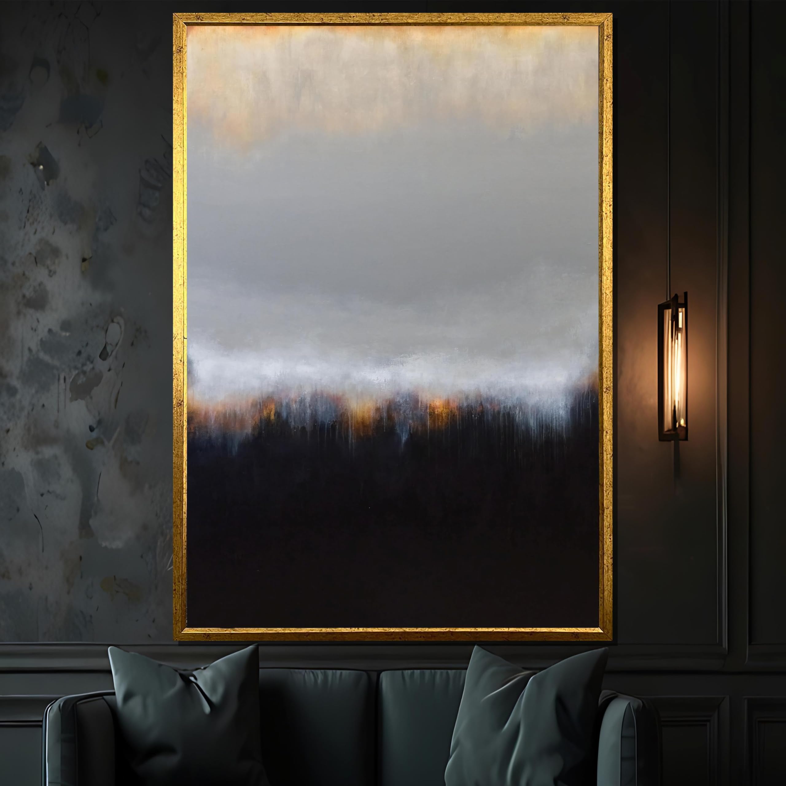 Tableau abstrait grand format pour sublimer un mur vide sans cadre - 8