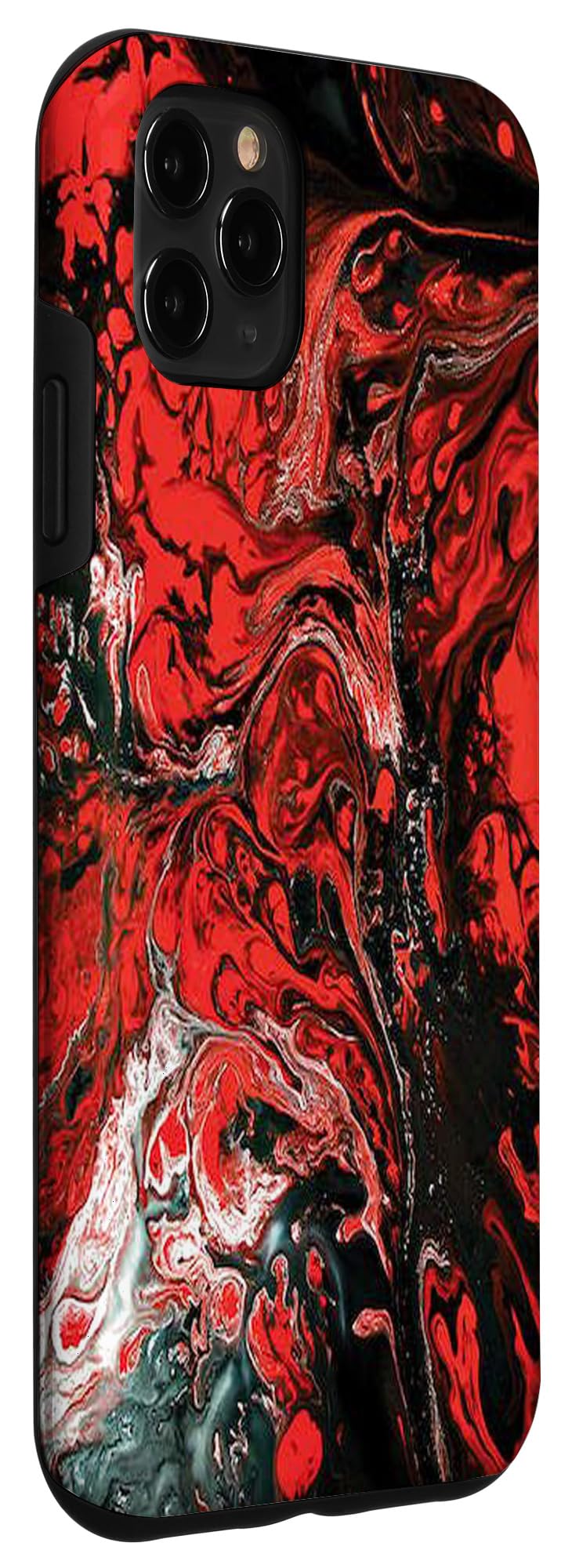 Amazon.co.jp: iPhone 11 Pro Max 奇妙な赤黒天然大理石 スマホケース