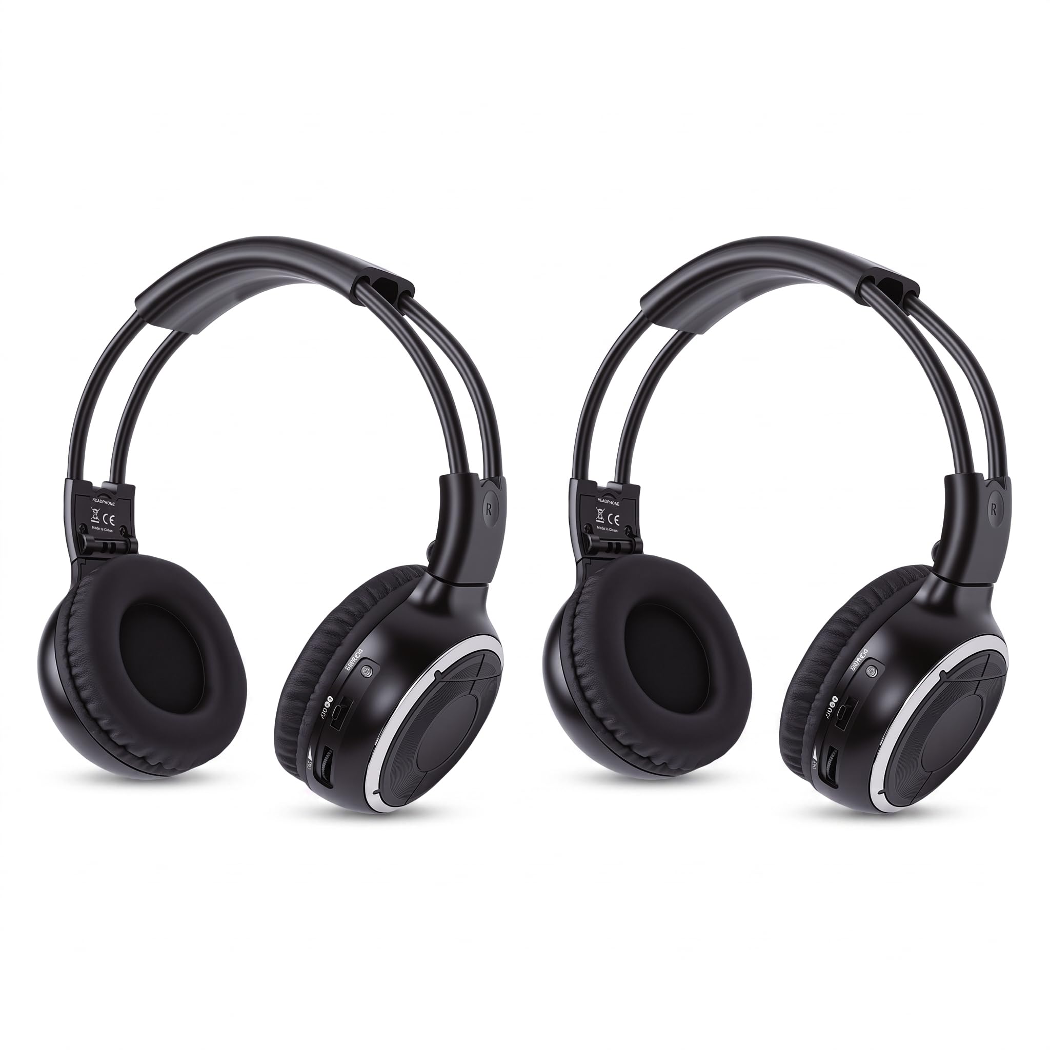 Paquete de 2 Auriculares Inalámbricos IR, No Bluetooth