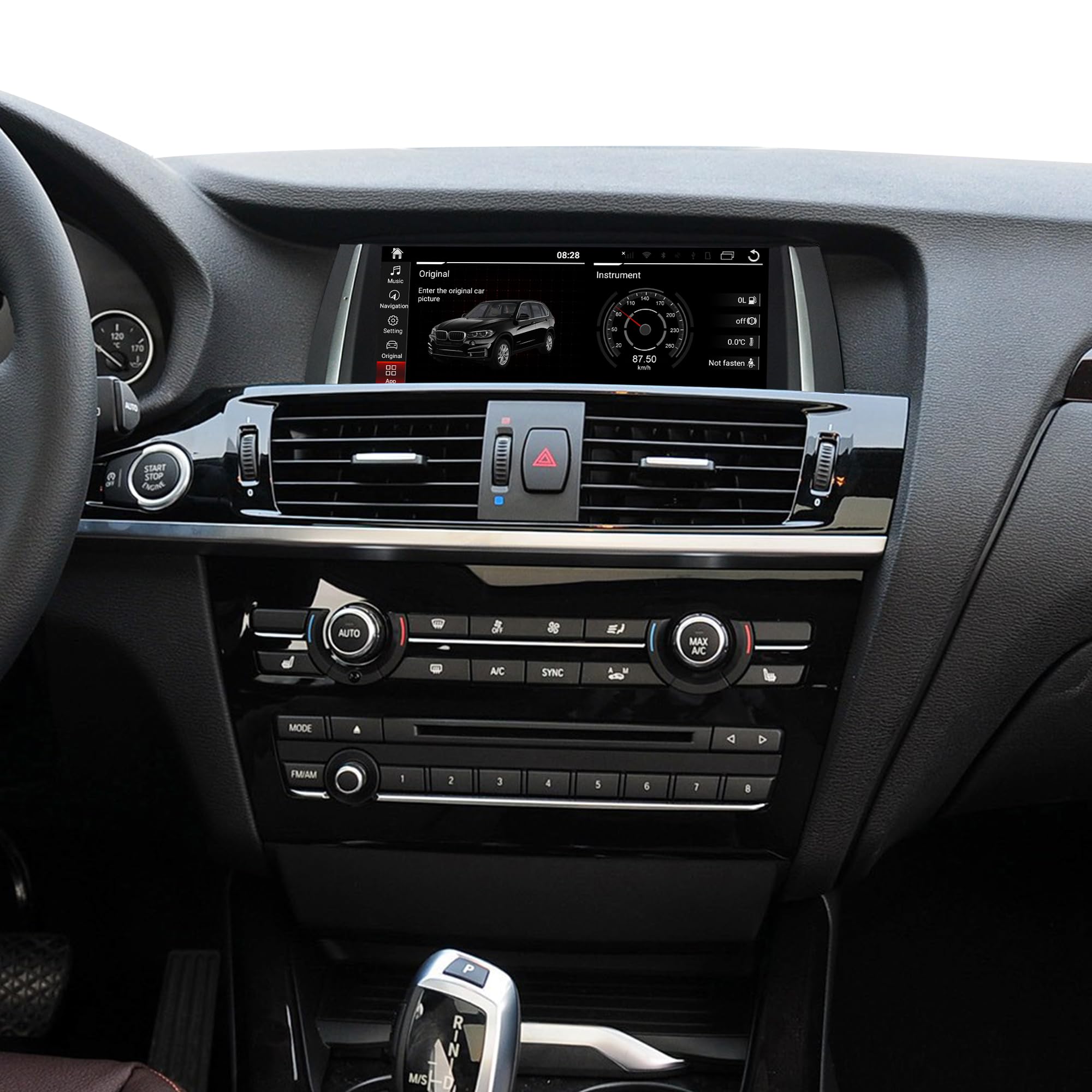 8.8 Ekran dotykowy CarPlay Radio Kit do BMW X3 F25 X4 F26 NBT System Android Auto Stereo Android 13 Aplikacje Netflix Spotify Prime Video Reddit Twitch Waze Gry Muzyka Nawigacja Waze Google Maps (256