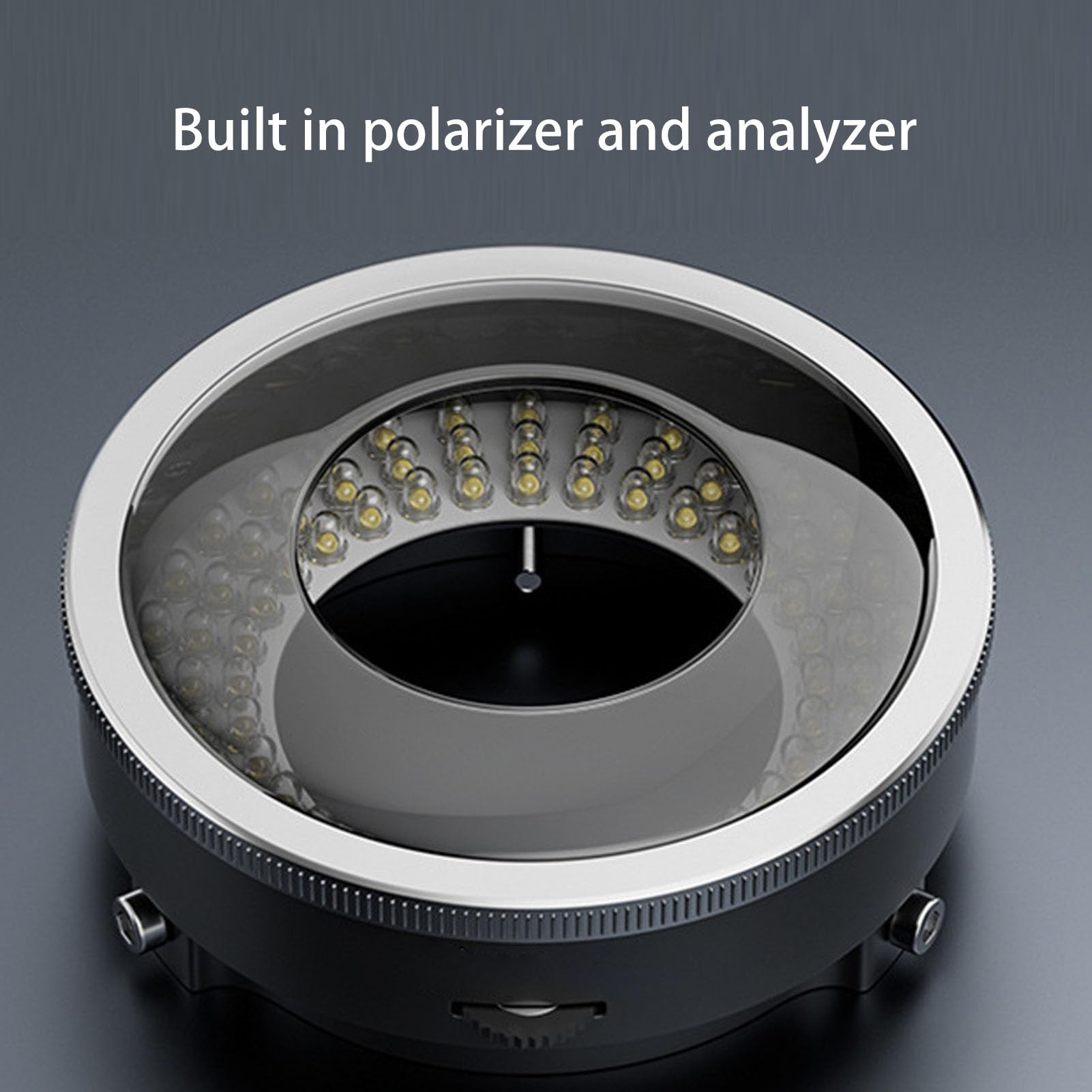 Luce per Microscopio Polarizzata, Illuminatore LED per Microscopio con Luce Regolabile a 96 LED Luminosi USB con Apertura Ruotabile, Lampada per Microscopio per L'industria