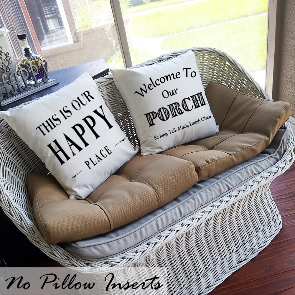 Our Porch Farmhouse Porch Pillows Outdoor Throw Pillows
