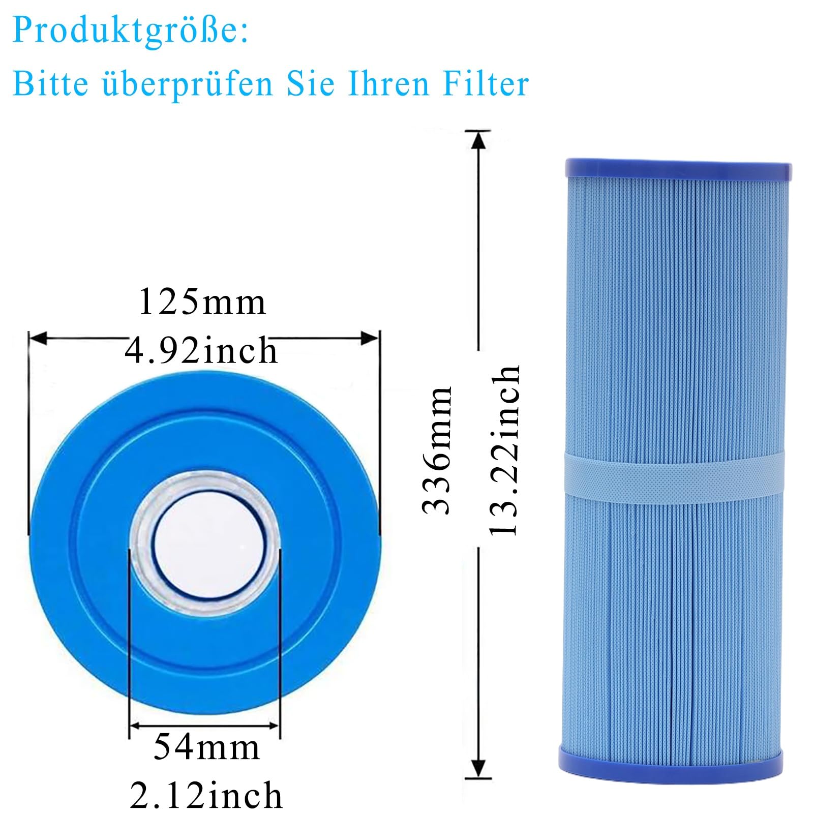 2 cartucce Filtro di Ricambio per Pool e Spa, Filtro in Tessuto Plissettato da 50 Piedi Quadrati, per PWW50, 817-4050, 4CH-949, FC-0172