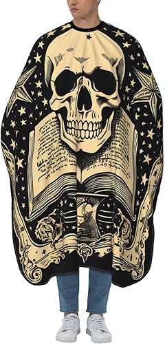 Miniatura 1 de Skull Witches Magic Pentagram Tarot Vintage Barber Cape for Men Professional Hairdressing Cutting Salon Cape Hair Styling Cape