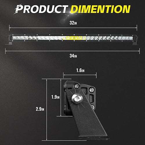 Miniatura 2 de Barra de luz LED curvada de 32 pulgadas, combo de haz de inundación y punto súper brillante de 240 W - Barras de luz de una fila de conducción