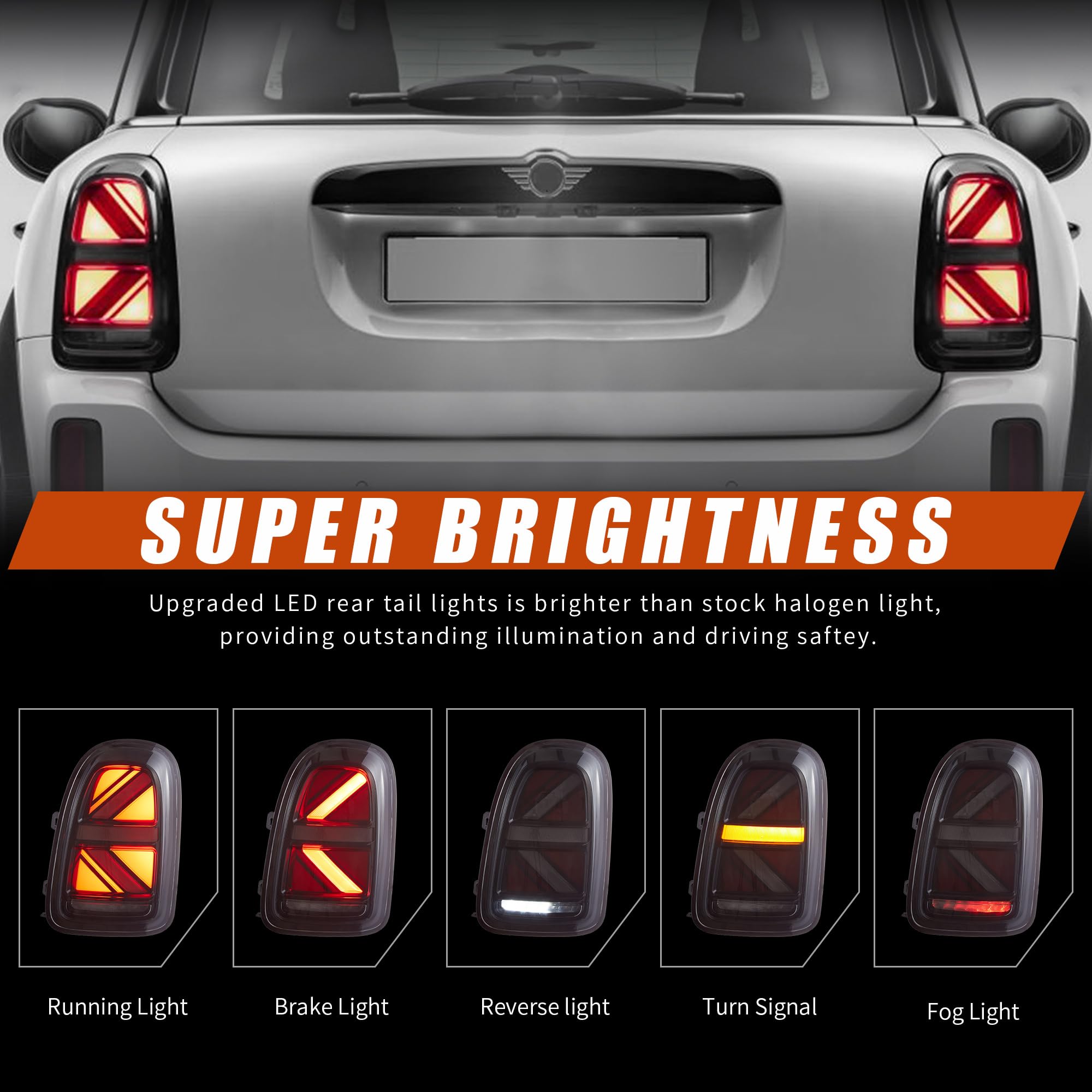 Amazon.com: VLAND LED Tail Lights For Mini Cooper Countryman F60