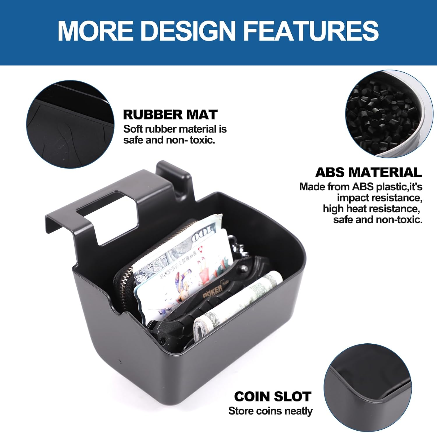 HAPPYHORSE Car Center Console Armrest Hanging Storage Box Compatible with Subaru Outback 2026 Central Control Armrest Hanging Organizer Tray Storage Box Accessories