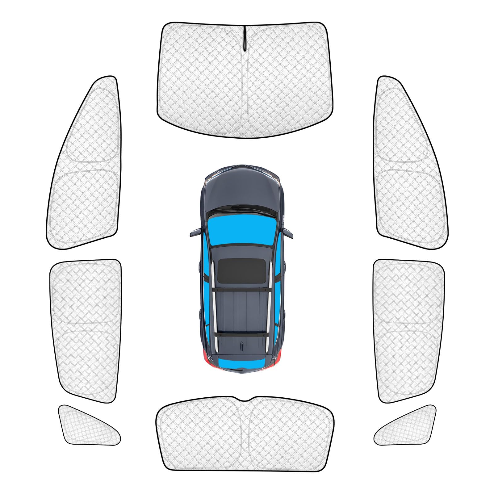 Windshield Sun Shade with Side Rear for Volkswagen VW ID.4 2021-2025