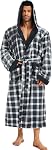 Ccko Robe Homme avec Hood, Grande et Tall Chaud peluche douce Robes pour hommes, Peignoir homme avec Poches pour bain spa