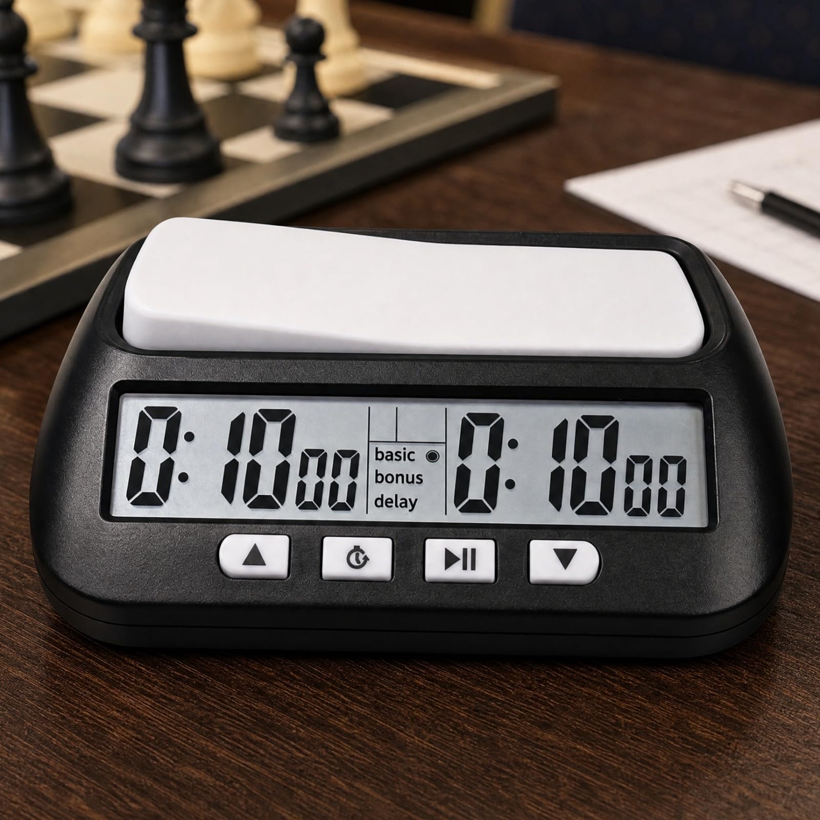 Timer da Gioco Elettronico Orologio da Scacchi con Doppio Display Digitale per pervisori di Partita di Torneo, Famiglie
