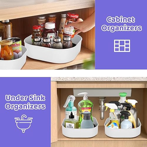 Miniatura 6 de Lievermo Lazy Susan - Organizador de especias giratorio, organizador de refrigerador, almacenamiento Lazy Susan para gabinete, cocina, nevera, mesa,