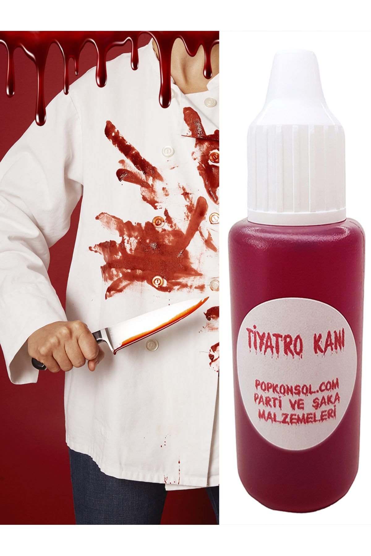 POP KONSOL 1 Adet Yapay Tiyatro Şaka Kanı Hallowen Sahte Kan PP190301